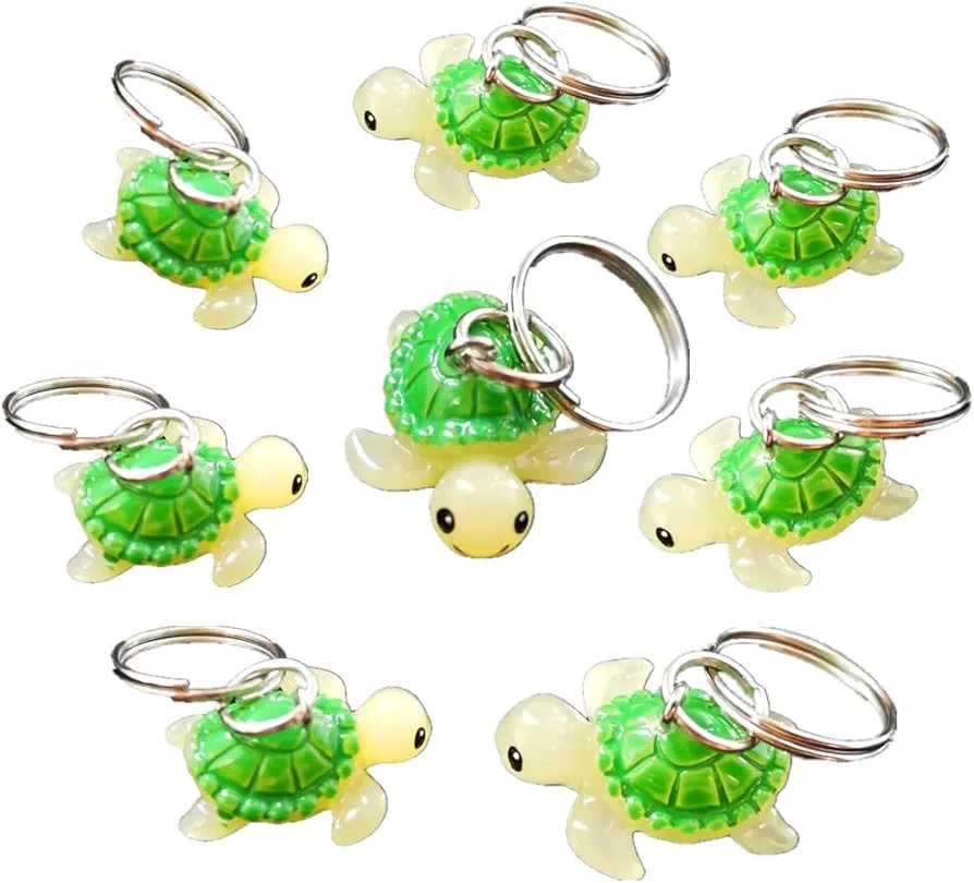 30 Packs Bulk Turtle Accessories Keychain ， Boys and Girls kids Birthday Party Favors Supplies and Classroom Students Prize