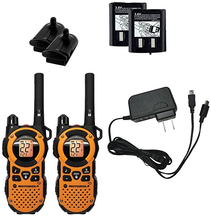 Motorola MT350R FRS Weatherproof Two-Way - 35 Mile Radio Pack - Orange