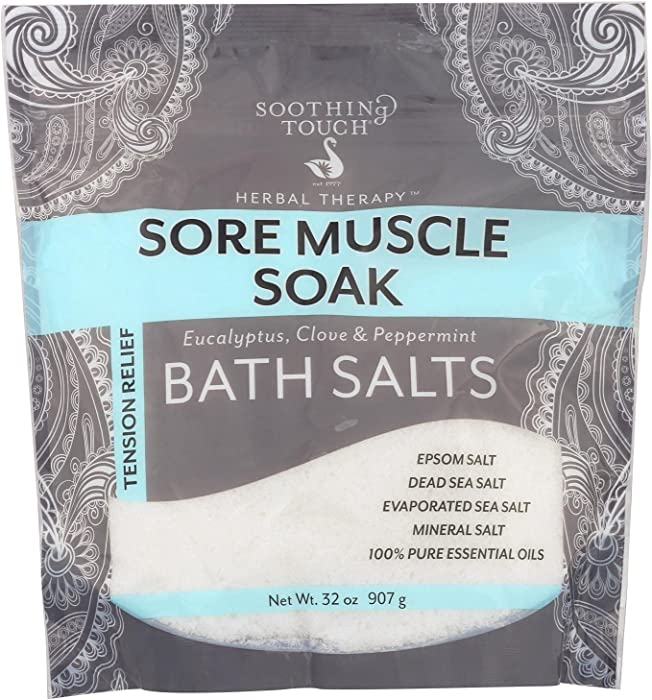 Soothing Touch Bath Salts, Muscle Soak, 32 Ounce