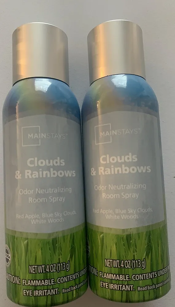 Mainstays Clouds & Rainbows Ordor Neutralizing Room Spray 2 Pack, Blue