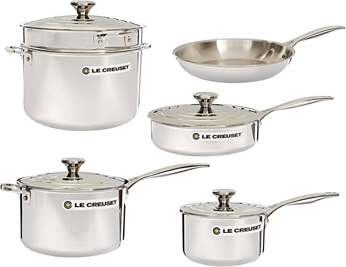 Le Creuset Tri-Ply Stainless Steel Cookware Set, 10 pc.