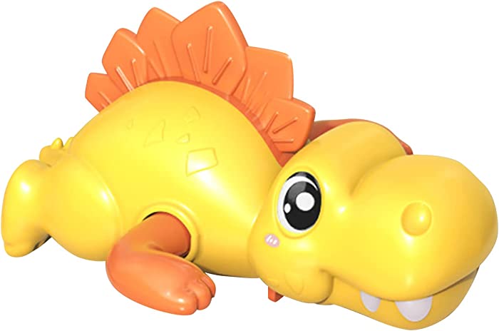 Baby Bath Book Toy Children's Bath Room Water Play Wind Up Toy Clockwork Water Play Dinosaur Baby Bath Bath Clockwork Toy Toy for 4 Year Old Girl Under 10 Dollars (Yellow, One Size)