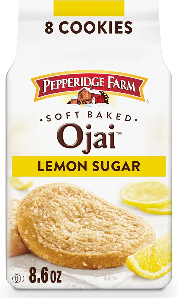 Pepperidge Farm Soft Baked Ojai Lemon Sugar Cookies, 8.6 Oz Bag (8 Cookies)