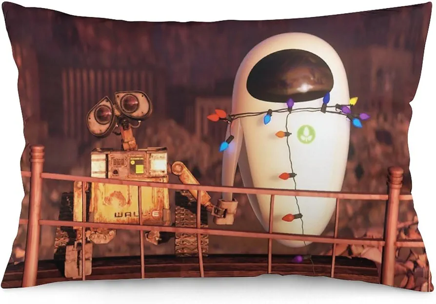 UNiUS #16 Robot Wall E Long Throw Pillow Covers Double-Sided Printing 12x20 Inches for Couch Rectangle Sofa Comics Pillows Case for Room Bed Home Decor