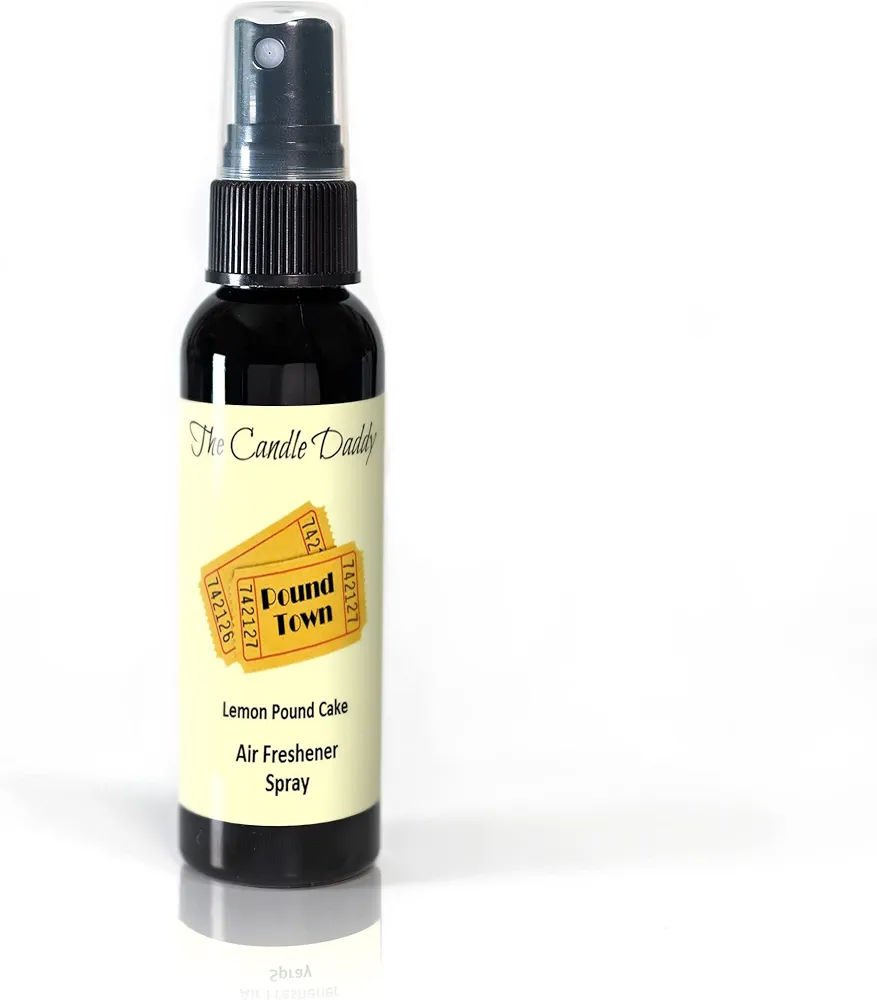 Pound Town Spray - Lemon Pound Cake Scented - Room/Car Air Freshener Spray – 2 Ounce Spray Bottle