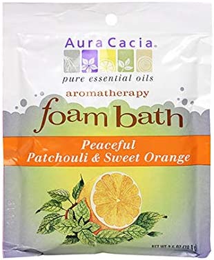 Aura Cacia Peaceful Patchouli & Sweet Orange Aromatherapy Foam Bath | 2.5 oz. Packet