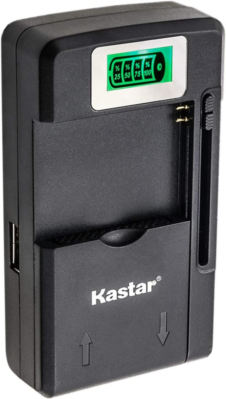 Kastar Intelligent Mini Travel Charger (with High Speed Portable USB Charge Function) for PDA Camera Li-ion Battery Digital Cameras Mp3 Mp4 Players Hand Held Gaming Devices PDAs, Z Cam E1 Camera