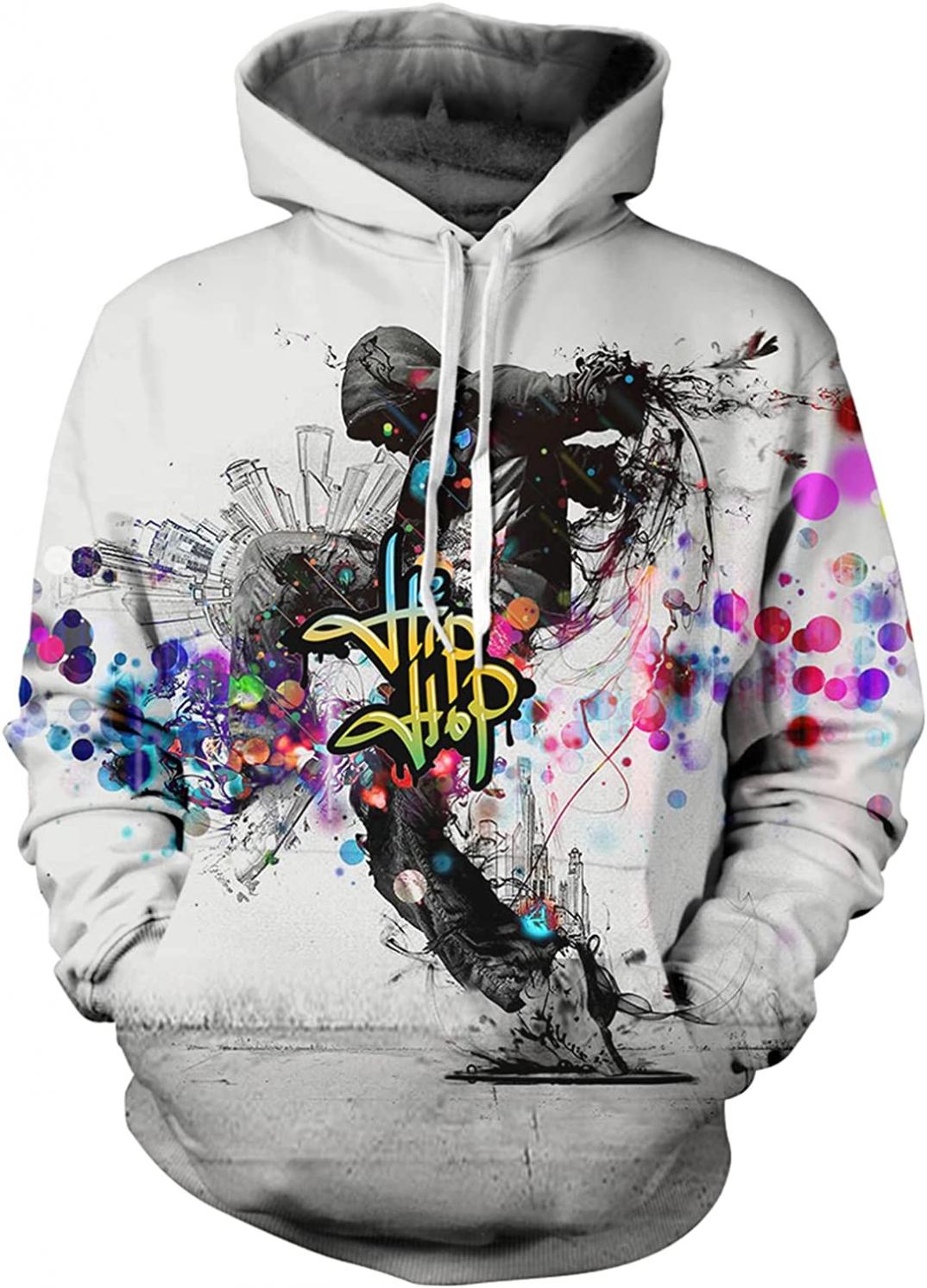 Men And Women Hip Hop Hoodie Graffiti Rock Rap Hoodie Funny Vintage Street Wear Hipster Sweatshirt