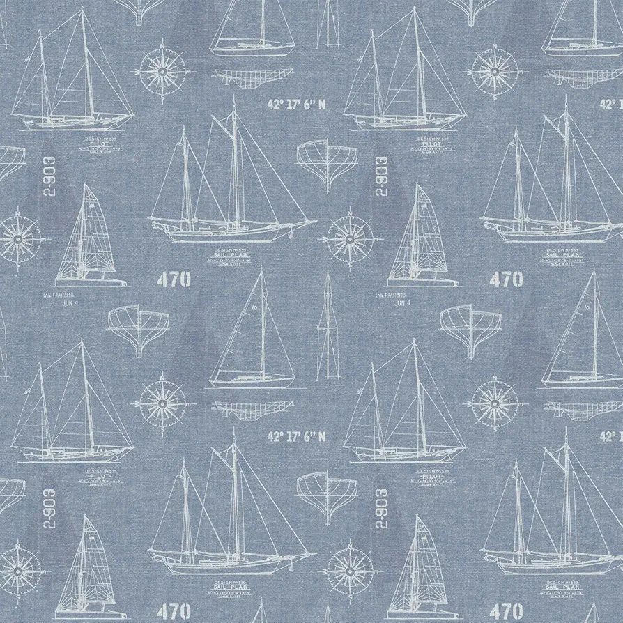 Michael Miller Sail Plan, Blue