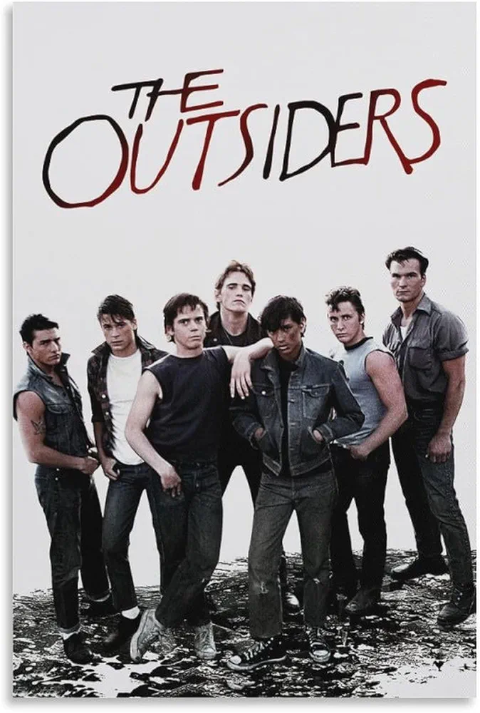 generic The Outsiders Movie Poster Wall Art Paintings Canvas Wall Decor Home Decor Living Room Decor Aesthetic Prints 16x24inch(40x60cm) Unframe-style