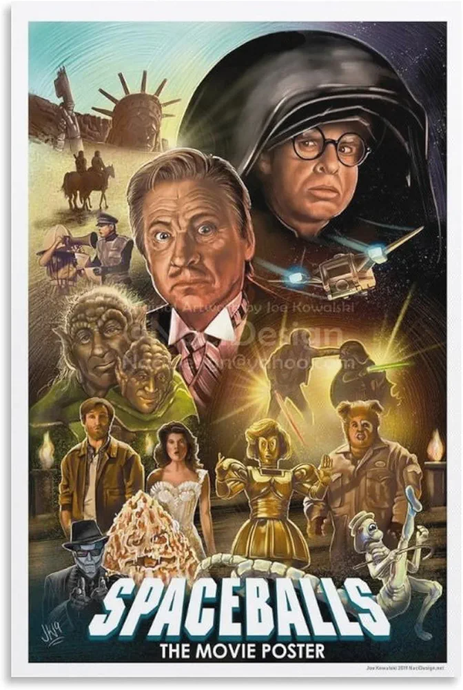 Spaceballs Movie Poster Room Aesthetic Canvas Wall Art Prints for Wall Decor Room Decor Bedroom Decor Gifts Posters 24x36inch(60x90cm) Unframe-style