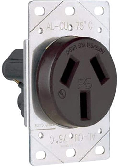 Legrand-Pass & Seymour 3890CC6 Flush Outlet 50-Amp 125-volt/250-volt Three Pole Three Wire