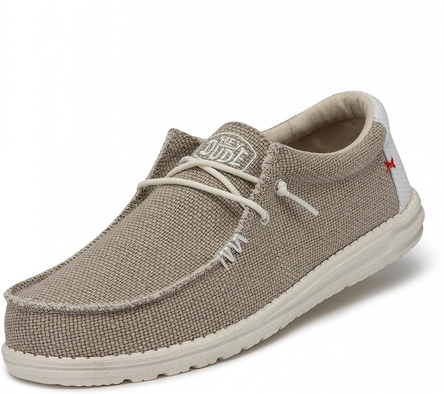 Hey Dude Men's Wally Stitch | Men's Loafers | Men's Slip On Shoes | Comfortable & Light-Weight