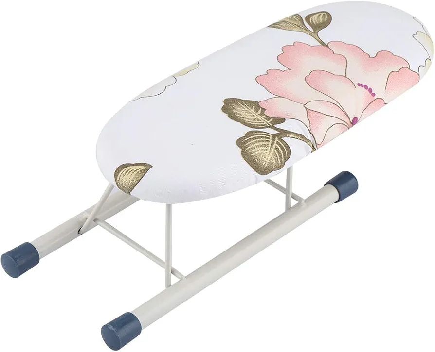 Mini Ironing Board for Sewing, Foldable Space-Saving Mini Ironing Board Home Travel Sleeve Cuffs Collars Handling Table for Sewing, Craft Room, Household, Dorm(Peony)