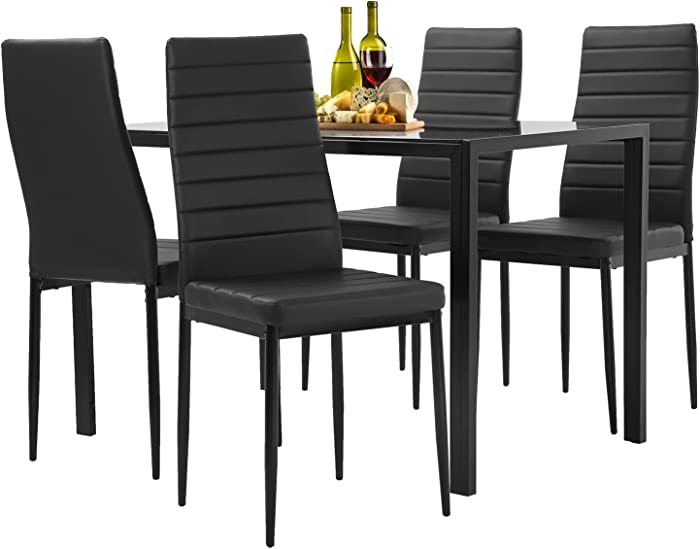 Dining Table Set Dining Room Table Set Dinner Table Dinette Sets for Small Spaces Dinning Table with Chairs Set of 4 Kitchen Dining Table Set for Breakroom Home Furniture Rectangular Modern Leisure