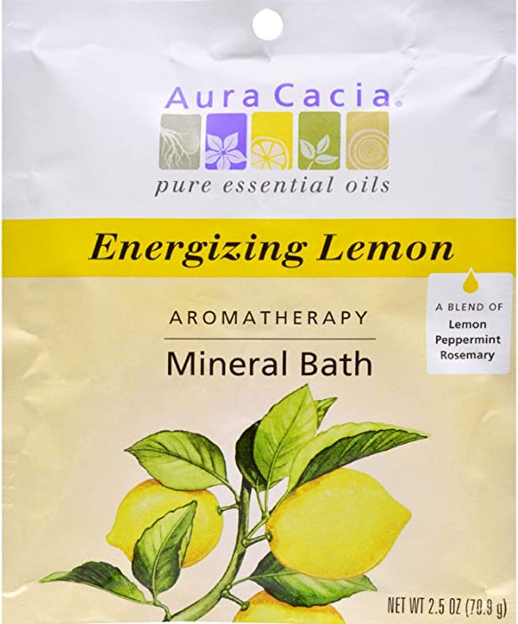 Aura Cacia Energize Aromatherapy Mineral Bath Salt, 2.5 Ounce - 6 per case.6