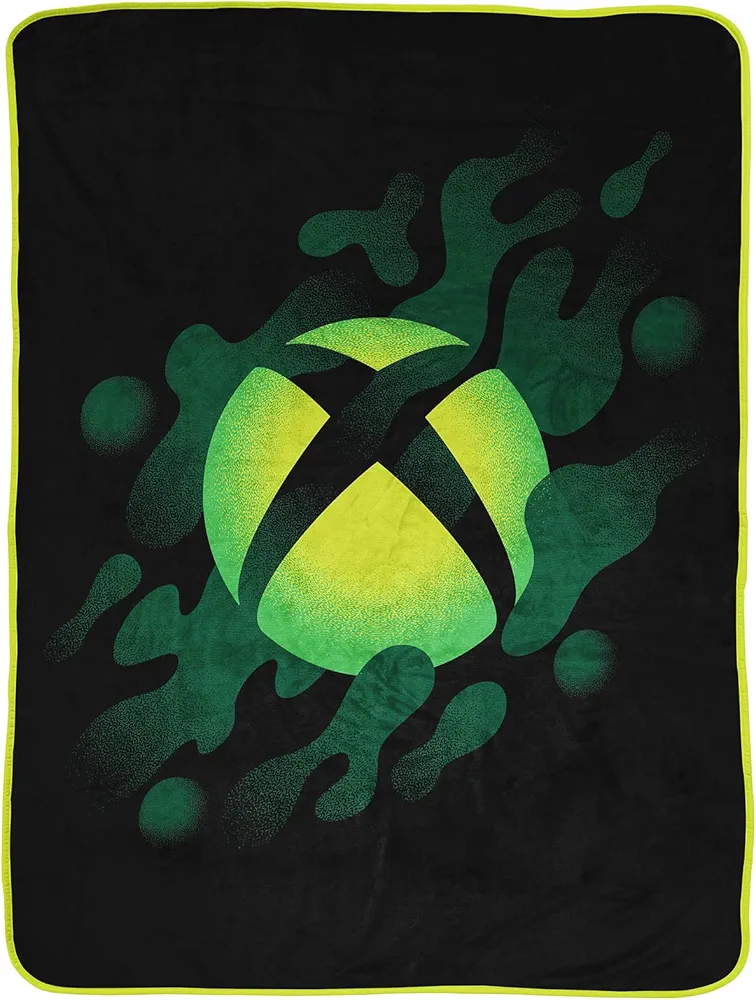 Jay Franco Xbox Power Your Dreams Throw Blanket - Measures 46 x 60 inches, Kids Bedding - Fade Resistant Super Soft Fleece