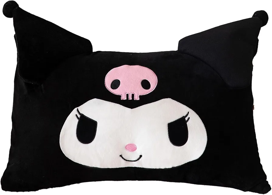 Kawaii Pillow case,Cotton Girl Black Pillow Covers,Cute Pillow,Cute Girl Plush pillow slips,for Dormitory/Decorative Bedroom/Livingroom,6242CM