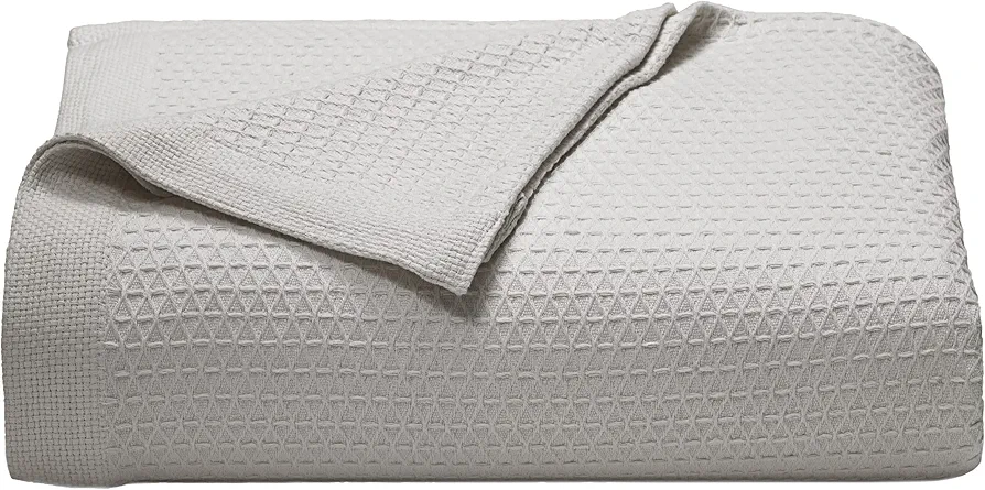 Nautica - Twin Blanket, Cotton Medium-Weight Bedding, Home Decor for All Seasons, Dorm Room Essentials (Baird Grey, Twin)