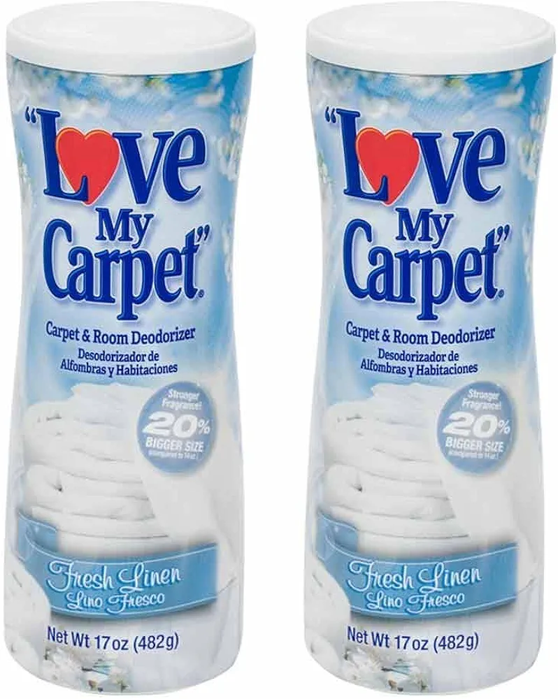 2 Bottles Fresh Linen Deodorizer Love My Carpet Room Pet Odor Eliminator 34oz