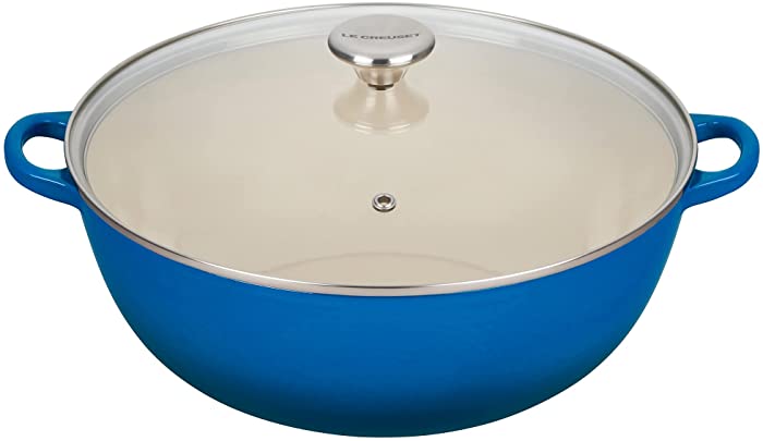 Le Creuset Enameled Cast Iron Chef's Oven with Glass Lid, 7.5 qt., Marseille