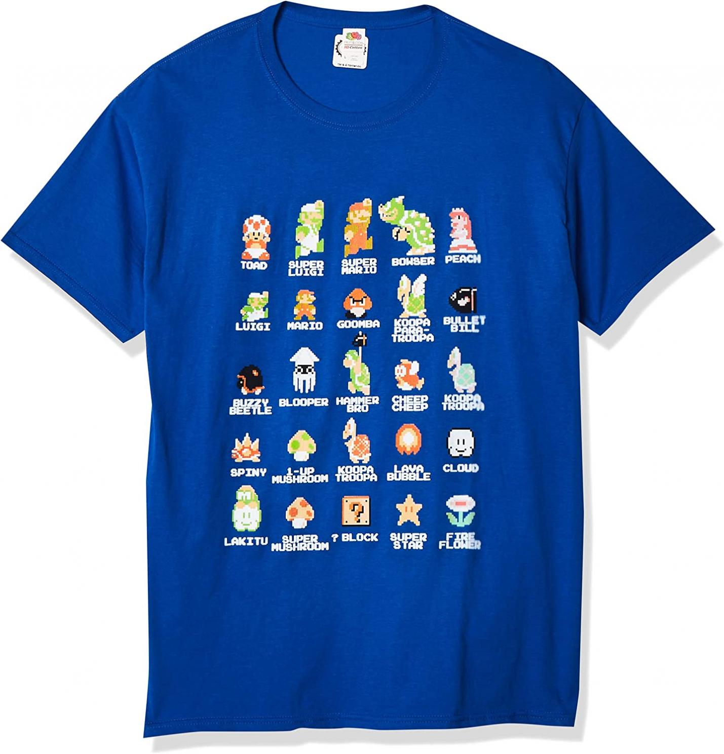 Nintendo Men's Pixel Cast T-Shirt