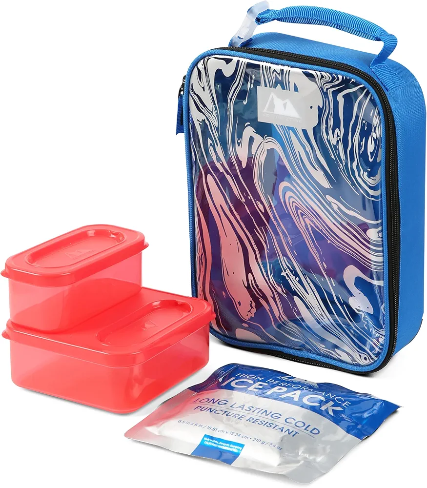 Arctic Zone Translucent Insulated Upright Lunch Pack - Insulated Lunch Box - Translucent