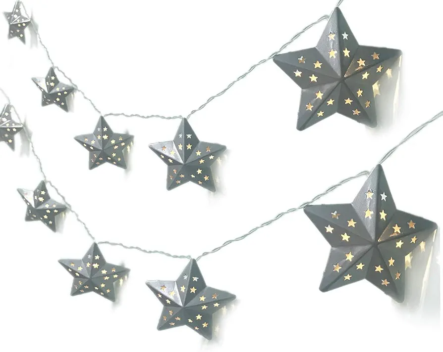 Twinkle Star String Lights Plug in Fairy Lights for Bedroom with End-to-end Connector