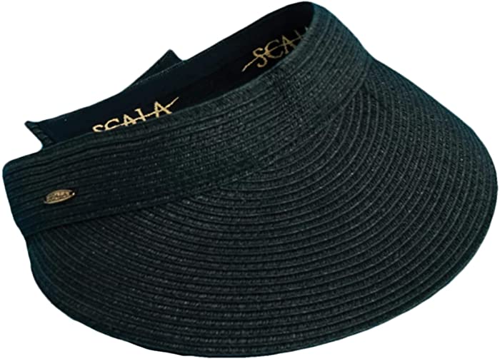 Scala Women's One Size Paper Braid Visor