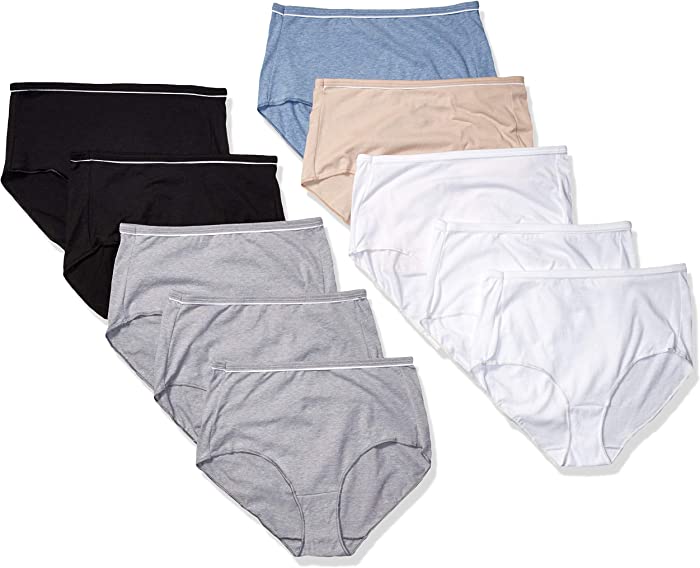 Hanes Women's Pure Bliss Brief Panty 10-Pack