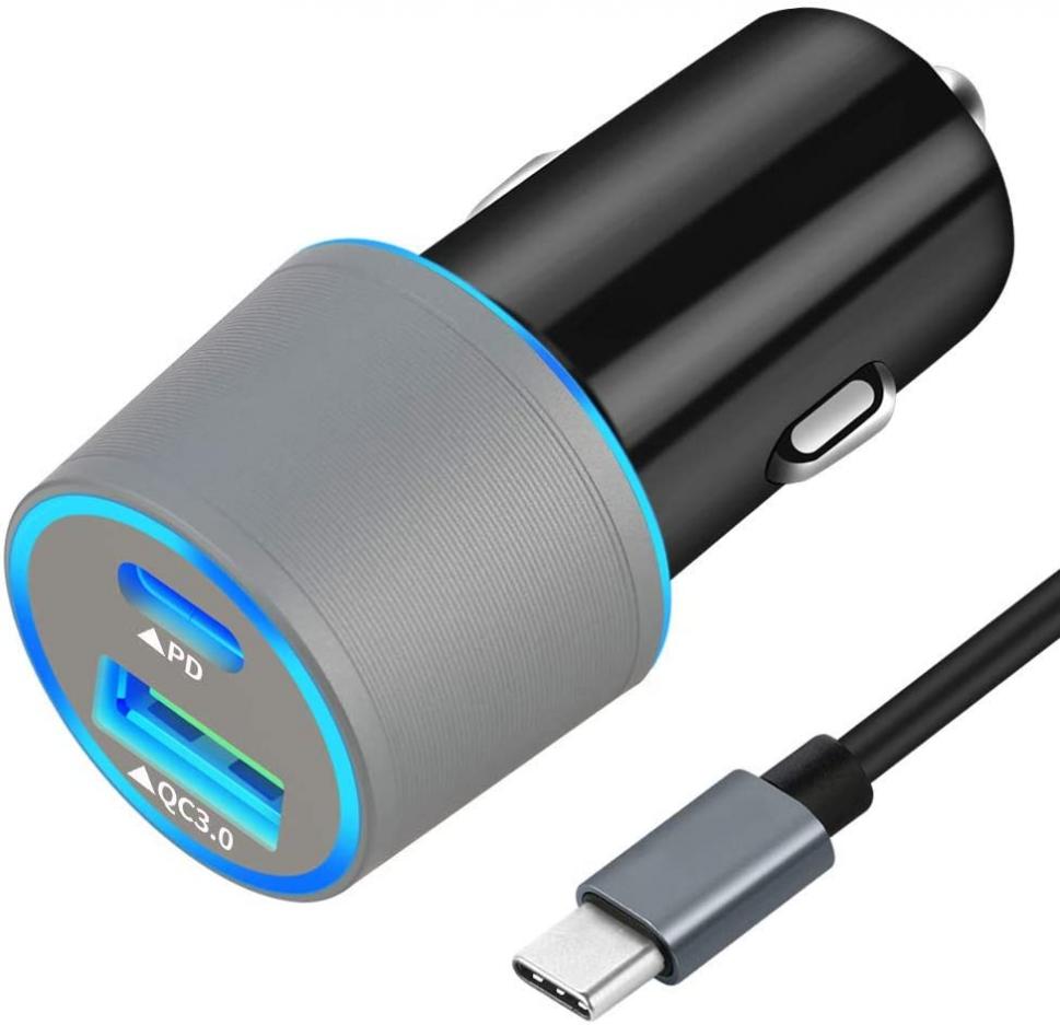 Fast USB C Car Charger,Compatible with Google Pixel 7/7 Pro/6/6a/6 Pro/5a/5/4a/4/4 XL/3 XL/3/3a XL/3a/2, 30W Power Delivery & Quick Charge 3.0 Car Adapter (Fast Charging Type C Cable 3.3Ft Included)