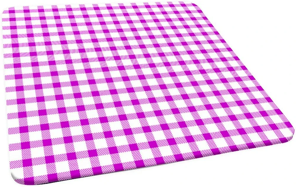 Buffalo Plaid Fitted Polyester Tablecloths Square, Retro White Pink Plaid Elastic Edge Decorative Table Cloth, Dust & Wrinkle Proof Fabric Table Cover for Living Room Kitchen Use, Fits 30"x30" Table