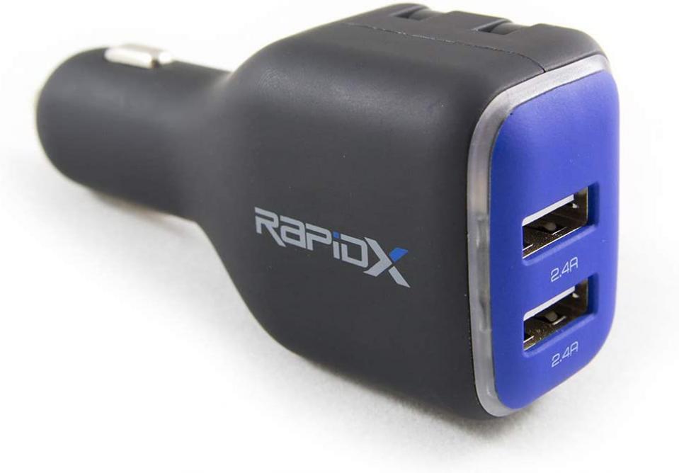 DualX Dual USB Charger for Car And Home by RapidX - Blue