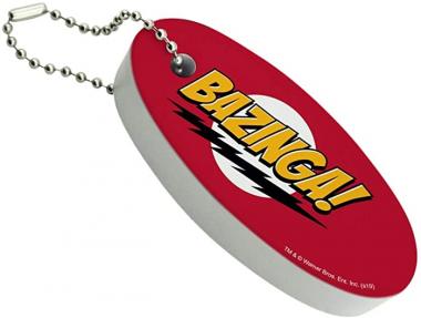 Graphics and More The Big Bang Theory Sheldon Bazinga Floating Keychain Oval Foam Fishing Boat Buoy Key Float