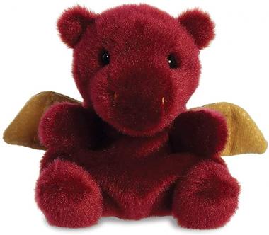 AURORA, 33535, Palm Pals Aidan Dragon, 5In, Soft Toy, Maroon