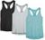 icyzone Workout Tank Tops for Women - Racerback Athletic Yoga Tops, Running Exercise Gym Shirts(Pack of 3)