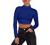 Remidoo Women's Sexy Backless Mock Neck Long Sleeve Crop Top T-Shirt