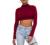 Remidoo Women's Sexy Backless Mock Neck Long Sleeve Crop Top T-Shirt