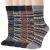 Pack of 5 Womens Winter Socks Warm Thick Knit Wool Soft Vintage Casual Crew Socks Gifts