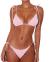 MOOSLOVER Women's Ribbed Tie Bikini Brazilian Cheeky Bottom String Swimsuit