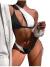 Lilosy Sexy Cutout One Shoulder High Cut Cheeky Thong Brazilian Bikini Swimsuit Set for Women Padded Bathing Suit 2 Piece