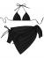 SOLY HUX Women's Wrap Triangle Bikini Bathing Suits with Mesh Beach Skirt 3 Piece Swimsuits