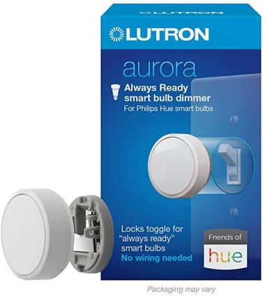 Lutron Aurora Smart Bulb Dimmer Switch | for Philips Hue Smart Bulbs | Z3-1BRL-WH-L0 | White