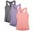 icyzone Workout Tank Tops for Women - Racerback Athletic Yoga Tops, Running Exercise Gym Shirts(Pack of 3)