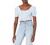 Floerns Women's Summer Square Neck Schiffy Drawstring Front Crop Top Blouse