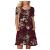 iDWZA Women's Summer Casual Short-Sleeved Dress High-waisted Dress With Pockets