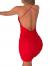 Eliacher Backless Dress Women's Spaghetti Strap Sexy Clubwear Bodycon Mini Dress