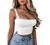 TOB Women's Sexy Summer Basic Sleeveless Stretch Outfit Crop Tank Top