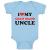 Custom Baby Bodysuit I Love My Coast Guard Uncle Funny Cotton Boy & Girl Clothes