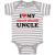 Custom Baby Bodysuit I Love My Coast Guard Uncle Funny Cotton Boy & Girl Clothes